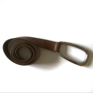 J Jill brown leather silver buckle distressed